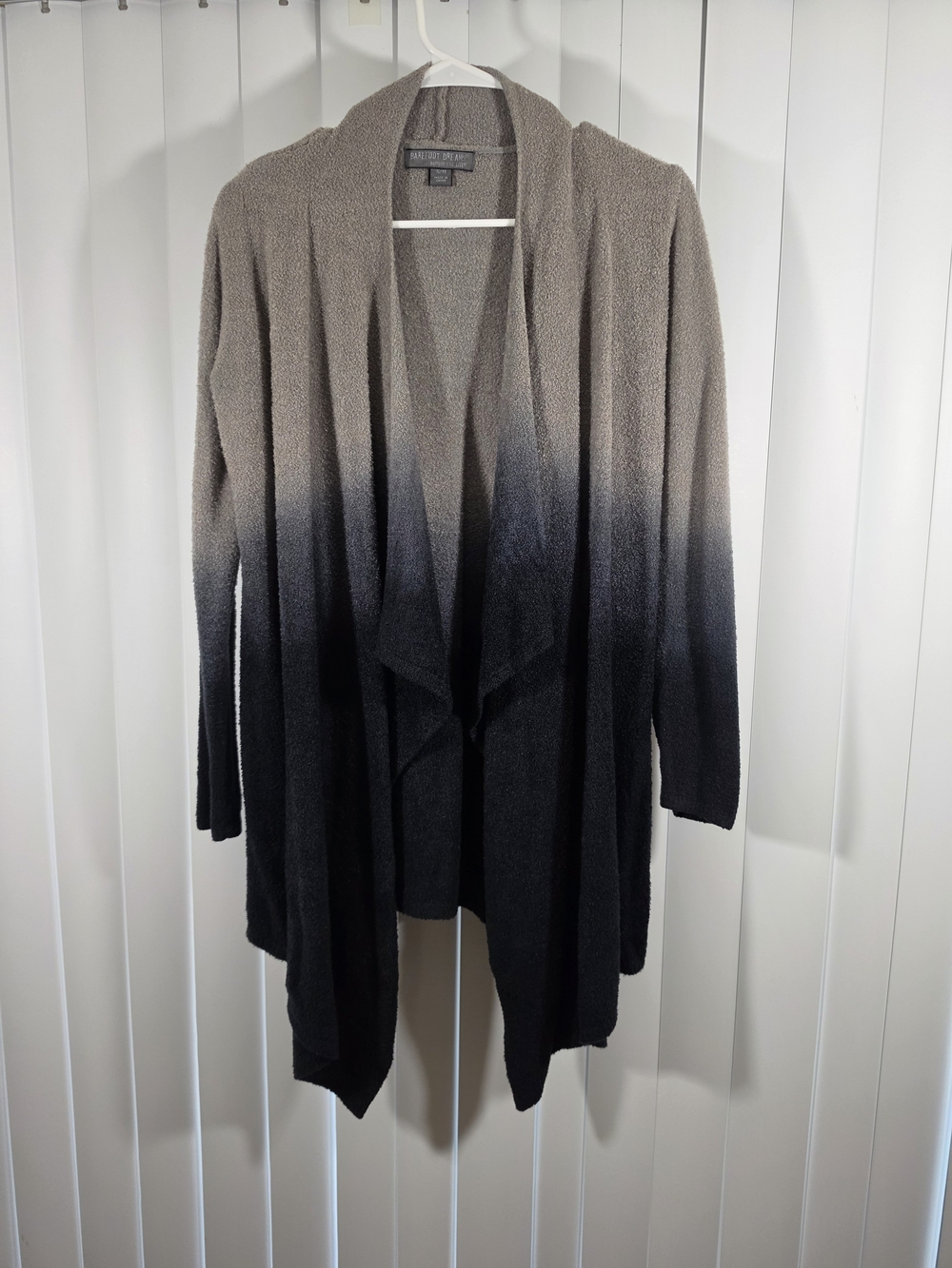 Barefoot Dreams Ombre Open-Front Cardigan - Taupe to Black